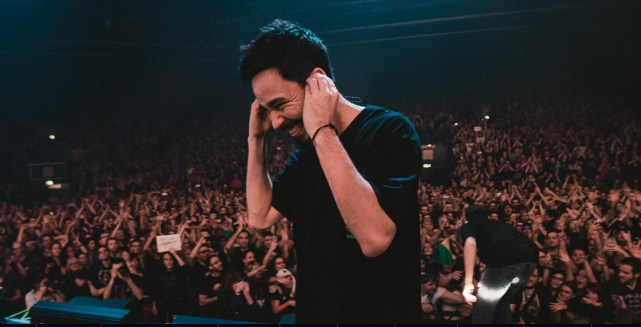 Live concert crowd